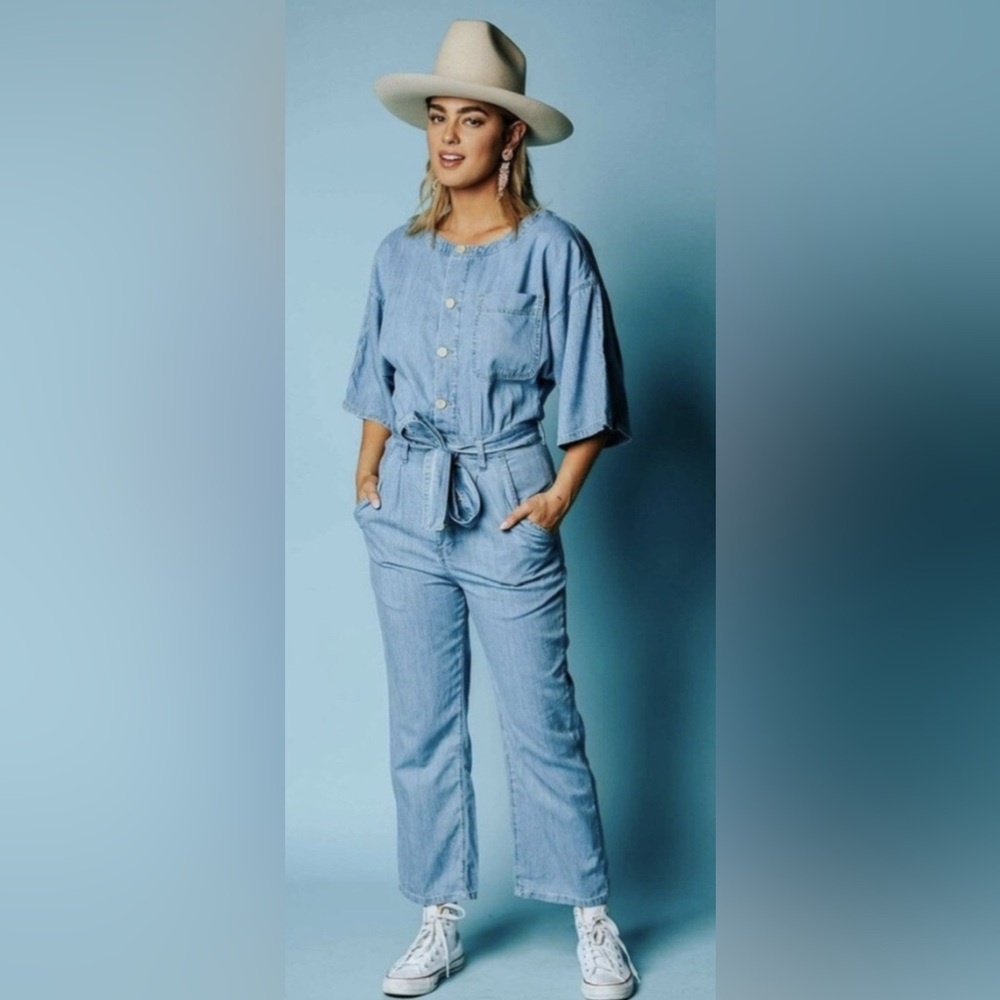 Free people Marley Denim Jumpsuit - Picture 2 of 4
